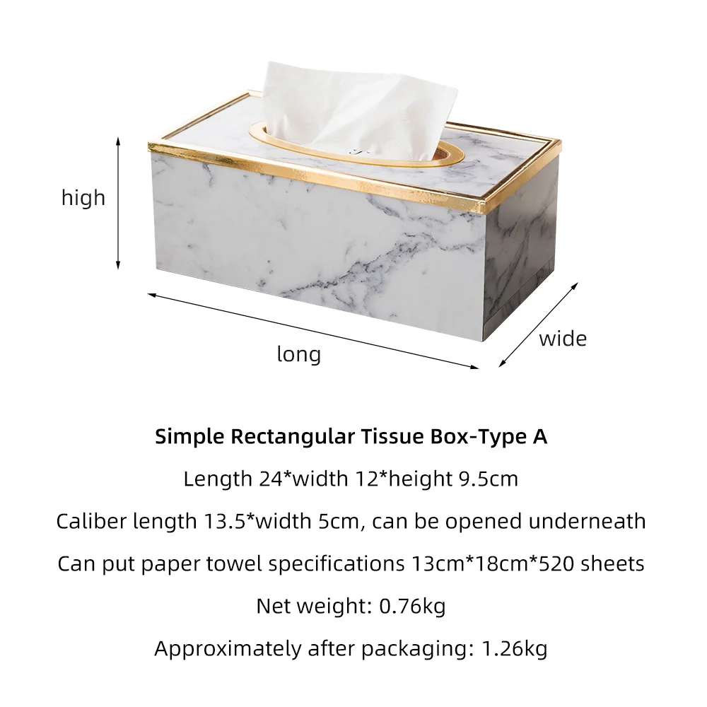 

Modern Marble Acrylic Tissue Box Napkin Holder Living Room Decor Office Desk Decor Toilet Paper Holder Case Dispenser Home Decor