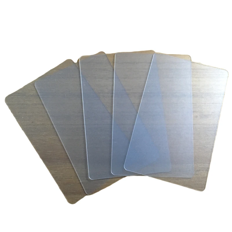 

Визитная карточка 85,5x54 мм матовая пластиковая ПВХ пустая прозрачная карта без печати