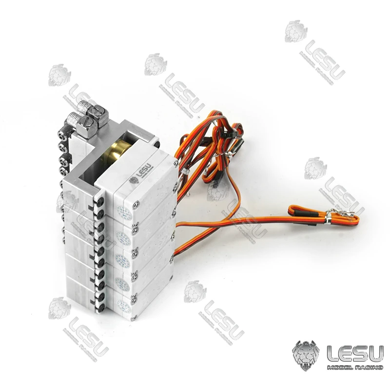 Billig LESU 5 Kanäle Umkehr Ventil Mit 5 Stück Servos Für 1/14 RC Hydraulische Dumper Lkw Loader Bagger DIY TAMIYA