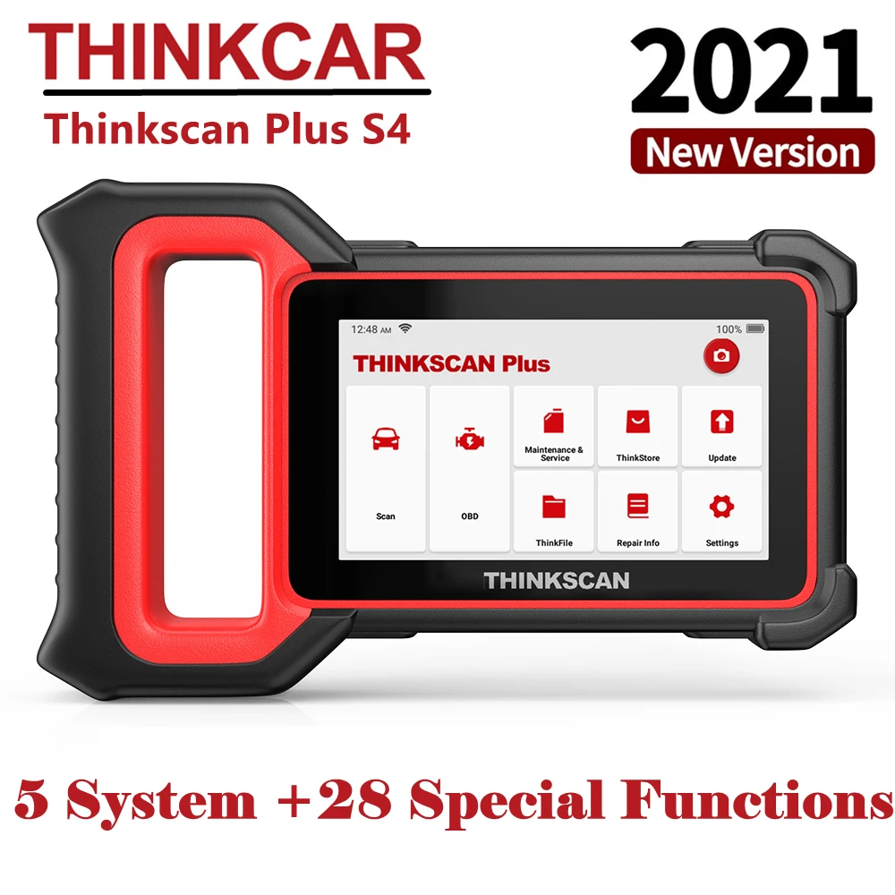 

THINKCAR Thinkscan Plus S4 OBD2 Diagnostic Tools Scanner Oil EPB DPF SAS TPMS Reset ABS Airbag ECM TCM BCM System Car EOBD OBD 2
