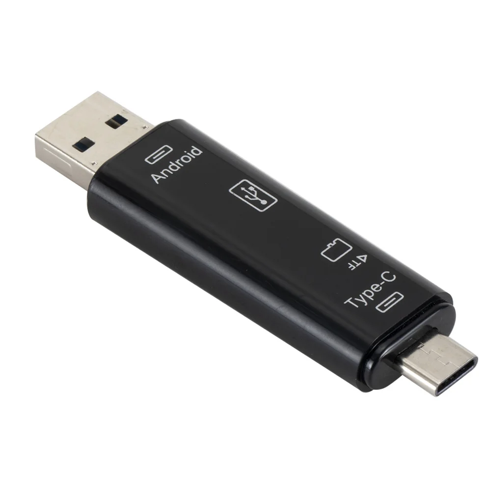 LccKaa Type C и Micro USB 5 в 1 OTG кардридер флэш накопитель высокоскоростной Универсальная TF