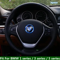 car styling steering wheel center logo covers stickers trim 1pcs fit for bmw 1 series 3 series 5 series metal accessories