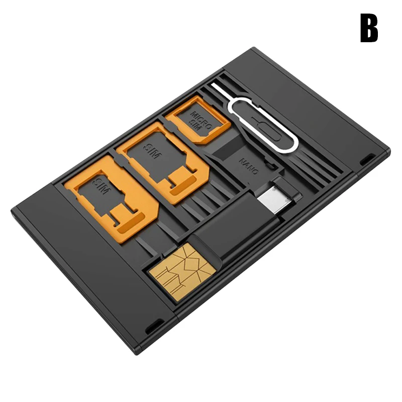 b 5-в-1 кард-ридер карманы Комплект USB 3,0 Многофункциональный ящик для хранения карточек держатель мобильного телефона многофункциональный sim-карта коробка FKU66 - Цвет: b