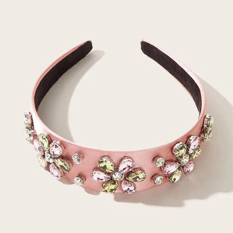 Женский обруч для волос AWAYTR широкий с цветочной гравировкой аксессуар волос| |