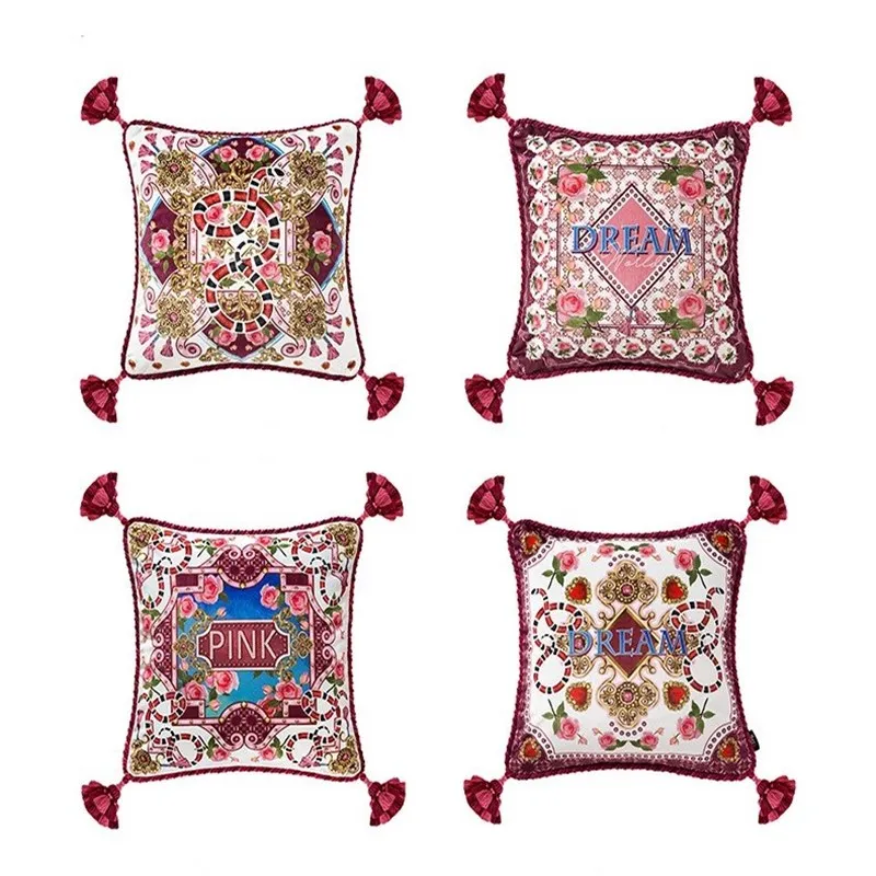 Европейская наволочка для подушки роскошный бархатный домашний декоративный