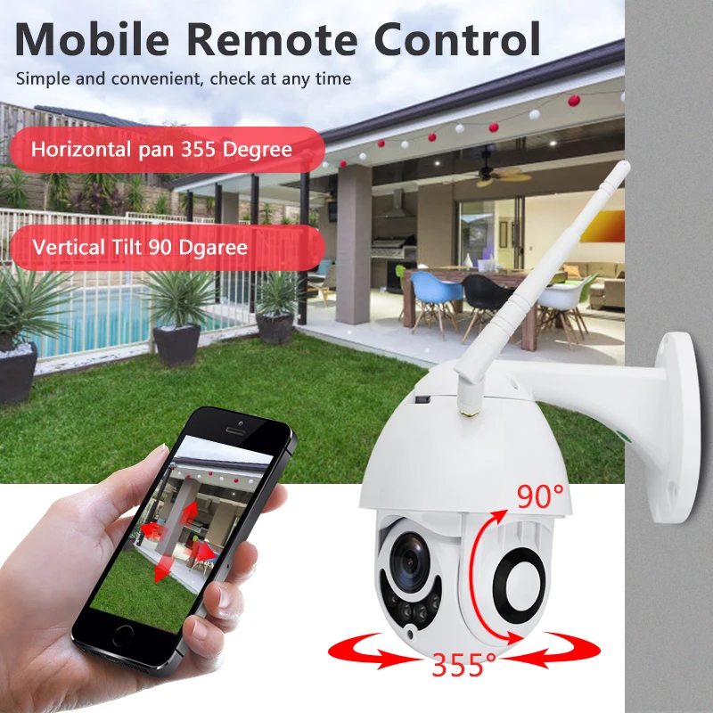 1080P 2MP HD wifi IP ночное видение Обнаружение движения двухсторонняя аудио CCTV