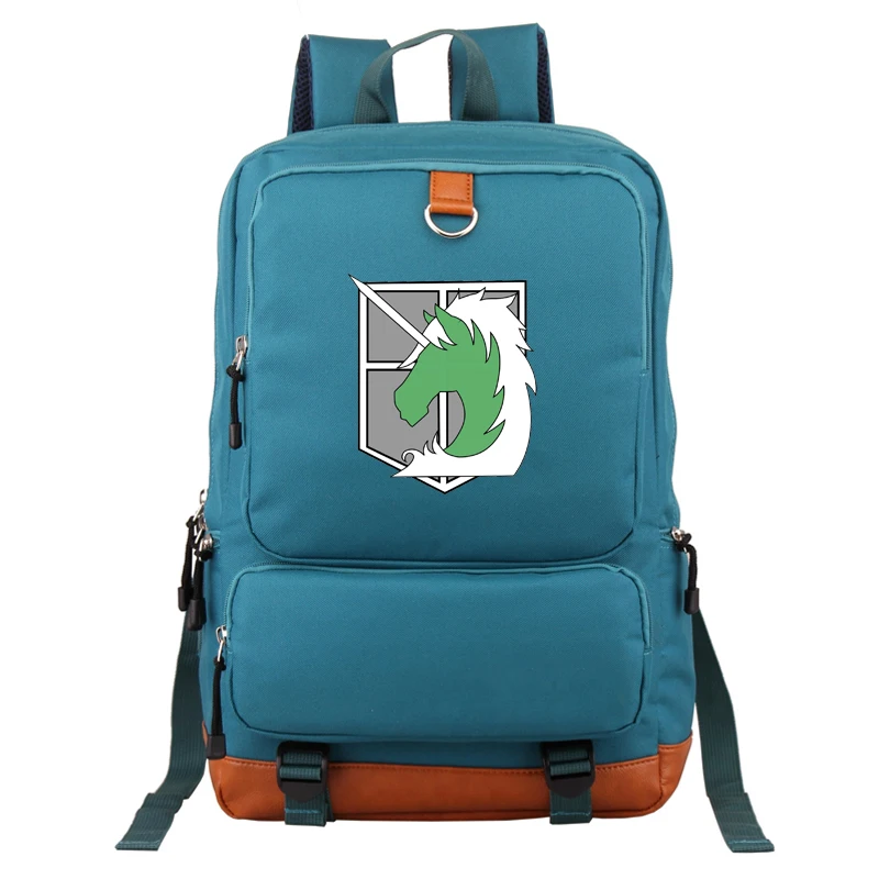 Японский рюкзак для мальчиков и девочек из аниме «атака на Титанов», Холщовый студенческий рюкзак, вместительная мужская сумка для ноутбук...