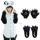 Кигуруми Единорог для взрослых, костюм панды, Детская Пижама для женщин, комбинезон-Пижама с животными, Фланелевая пижама, обувь, тигр, медведь