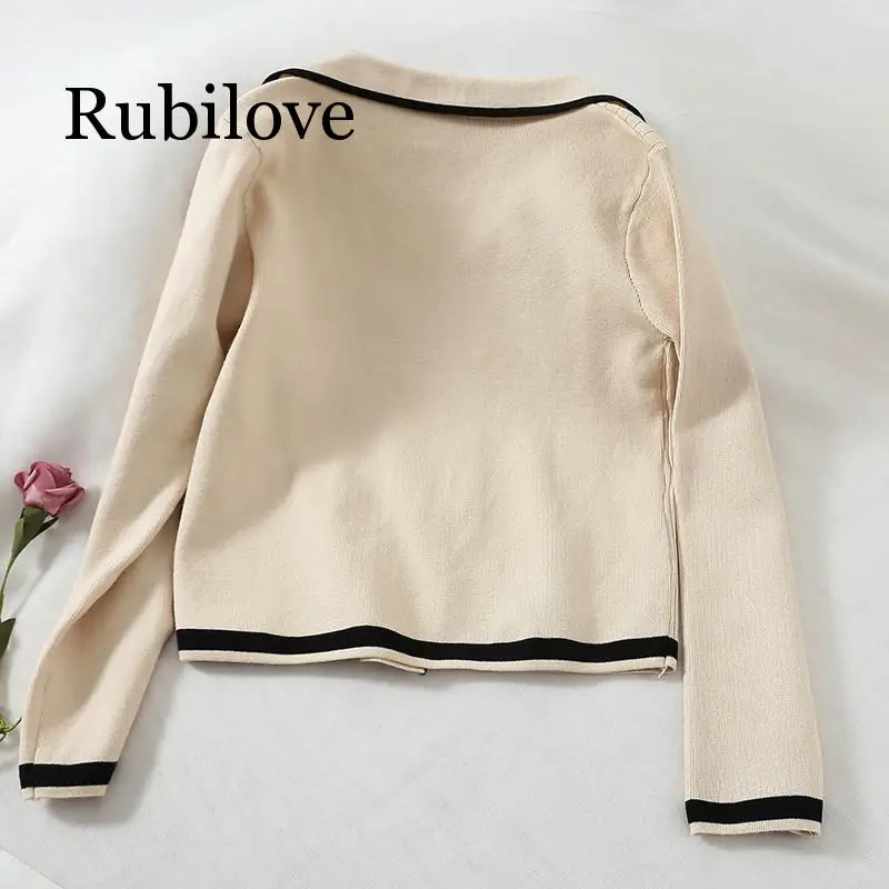 Женский трикотажный костюм из двух предметов повседневный двубортный свитер в