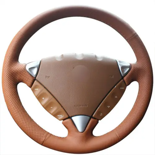 

Top Leather Steering Wheel Hand-stitch on Wrap Cover For Porsche Cayenne 2007-10 Car Accessories