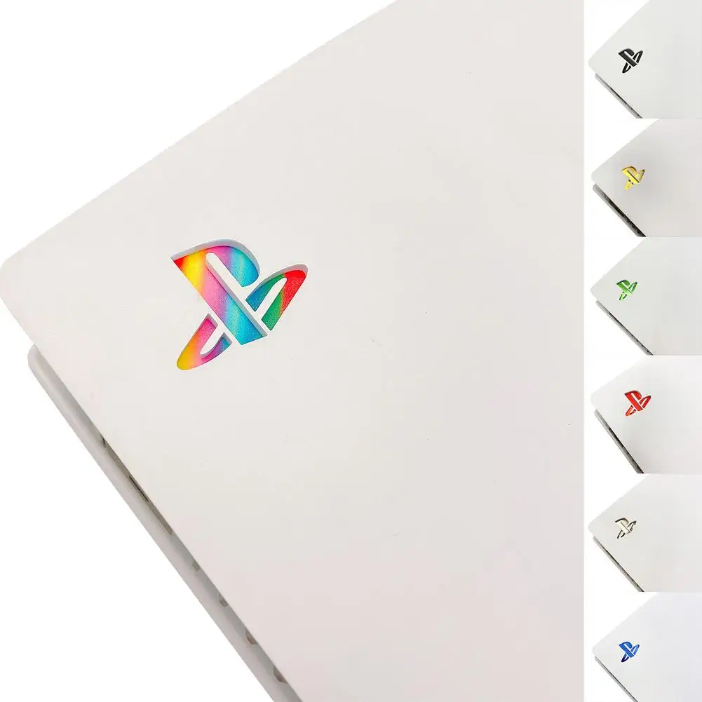 

5pcs Electroplating Vinyl Decal Skins For PS5 Logo Underlay Sticker For PlayStation 5 Console Logo Skin Sticker