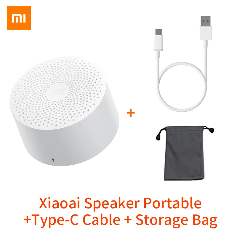 with Type C and Bag Xiaomi AI Bluetooth динамик портативный мини Спорт Музыка Аудио Динамик жизнь водонепроницаемый Мода маленький динамик s - Цвет: with Type C and Bag