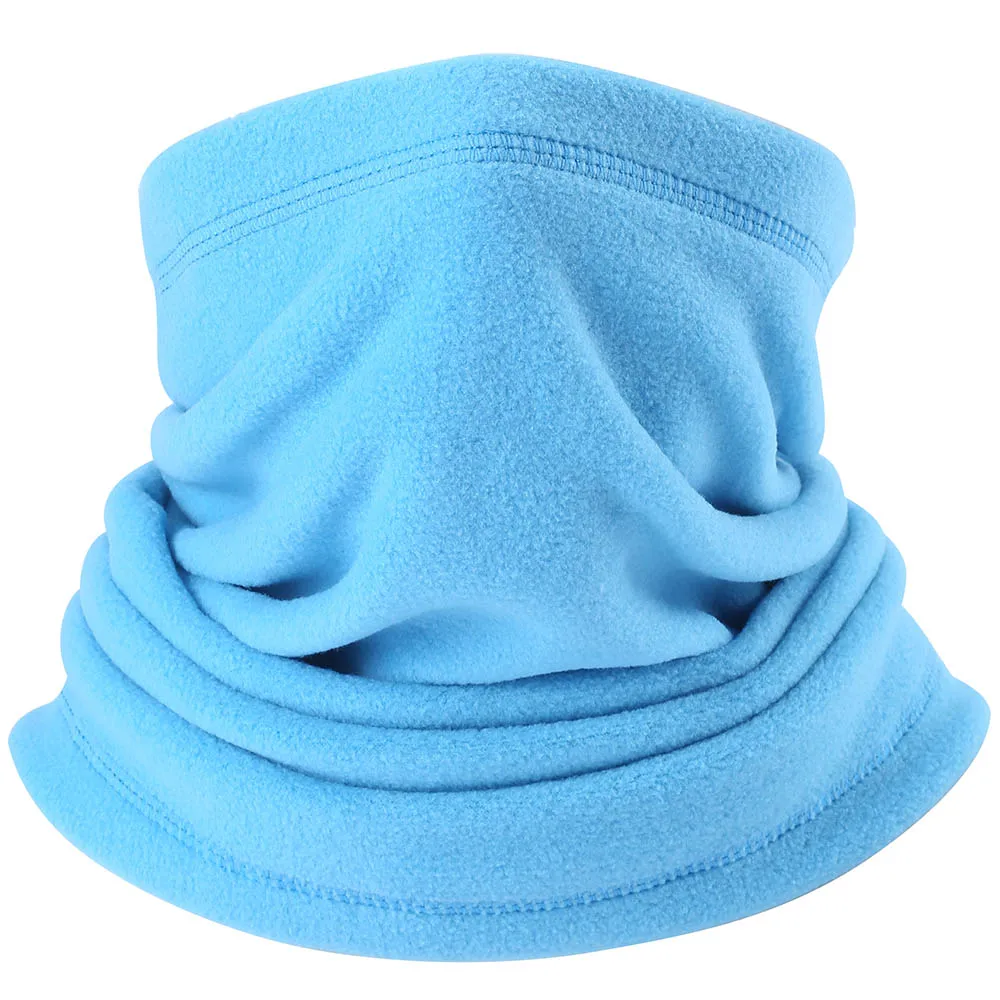 Light Blue Зимние флисовые гетры для шеи, трубчатый шарф, мотоциклетная маска для лица, для холодной погоды, теплые, мото, для катания на лыжах, сноуборде, велосипедная бандана, Балаклава для мужчин - Цвет: Light Blue