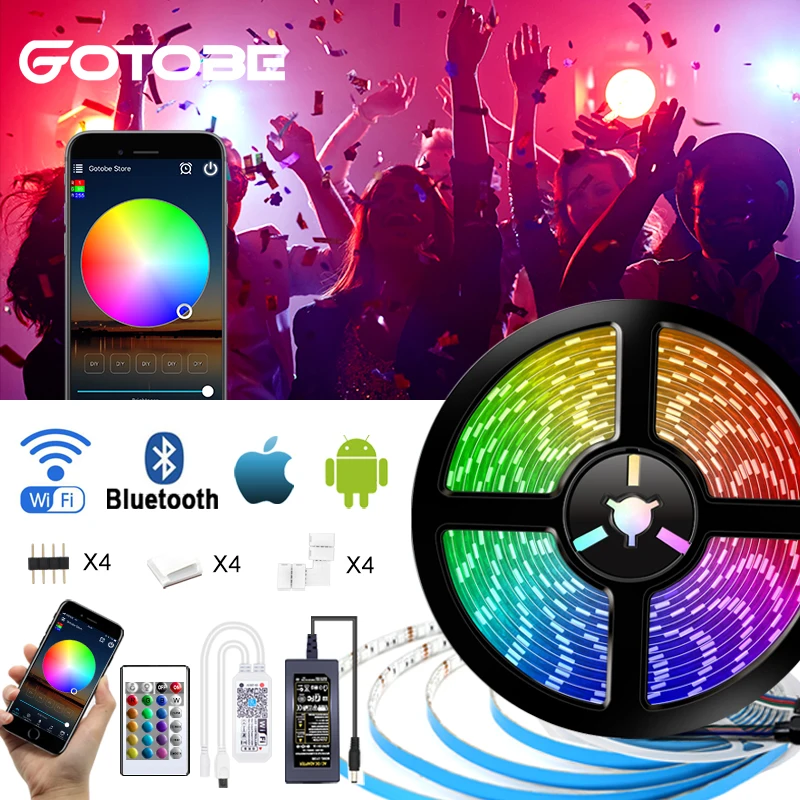 Умная Светодиодная лента RGB 5050 с Wi Fi пульт дистанционного управления через