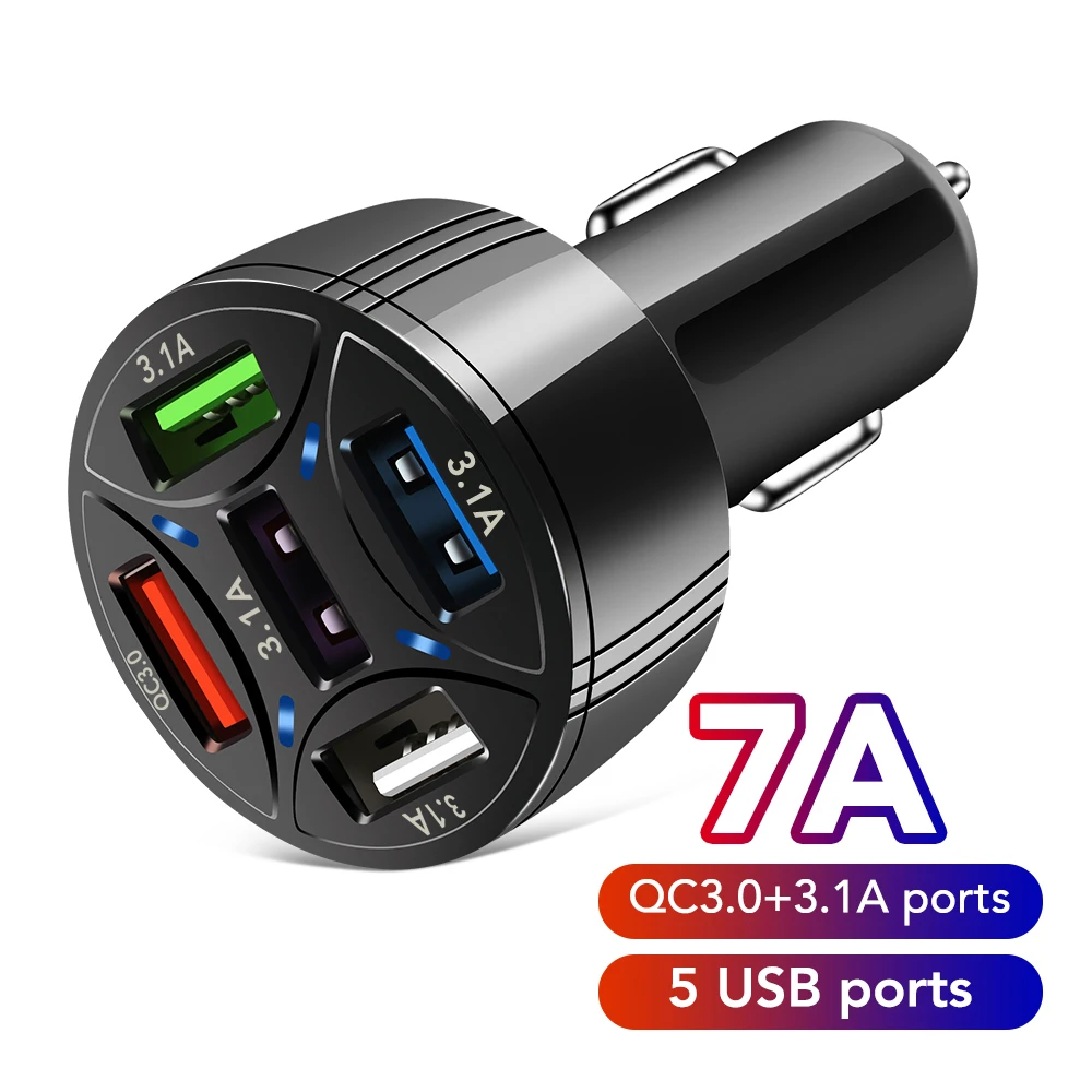 5 Ports USB Car Mobile Phone Charge Adapte for Renault Megane 2 3 Duster Logan Clio Laguna Captur | Stickers