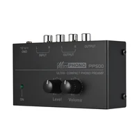 new pp500 ultra compact phone preamplifier phono preamp bass treble balance volume tone eq control board home audio amplifiers