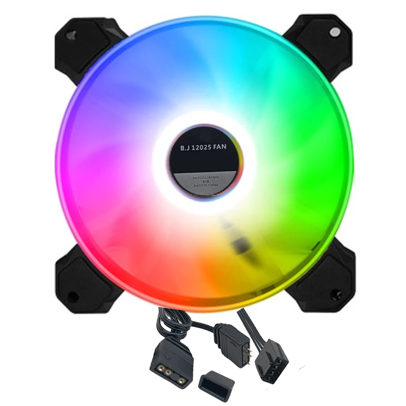 12 см аура RGB 5 в ШИМ 4PIN чехол вентилятор тихий ПК Радиатор CPU кулер ARGB Синхронизация