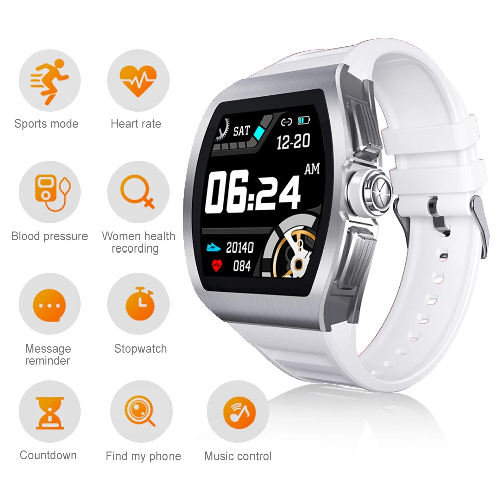 

1.4in M1 Smart Watch Men 24 Hours Heart Rate Monitor IP68 Waterproof BT Smartwatch For Android IOS Phone Watch Sport Smartwatch
