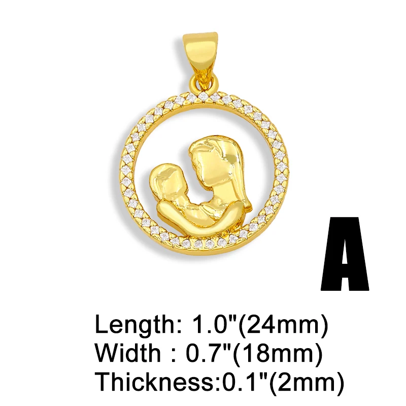 OCESRIO кубический цирконий золотое ожерелье-сердце амулеты для изготовления