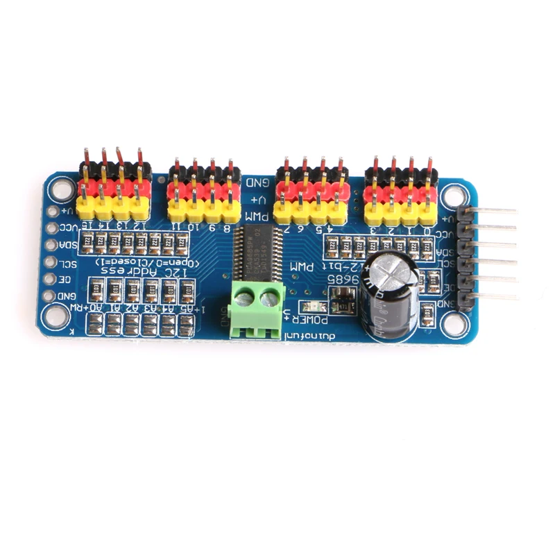 16 канальный 12 битный PWM серводвигатель PCA9685 модуль I2C робот|Драйвер двигателя| |