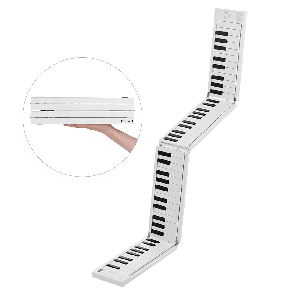 Складное электронное пианино MIDIPLUS 88 клавиш портативная клавиатура 128 тонов