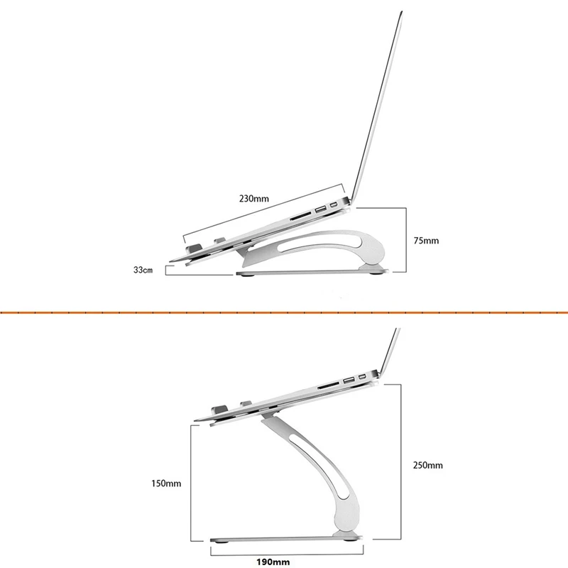 Offerte Supporto Laptop Altezza/Anlge Multifunzione Regolabile Compresse Libro Notebook Di Raffreddamento Supporto Per Air Pro 11-17 Pollici