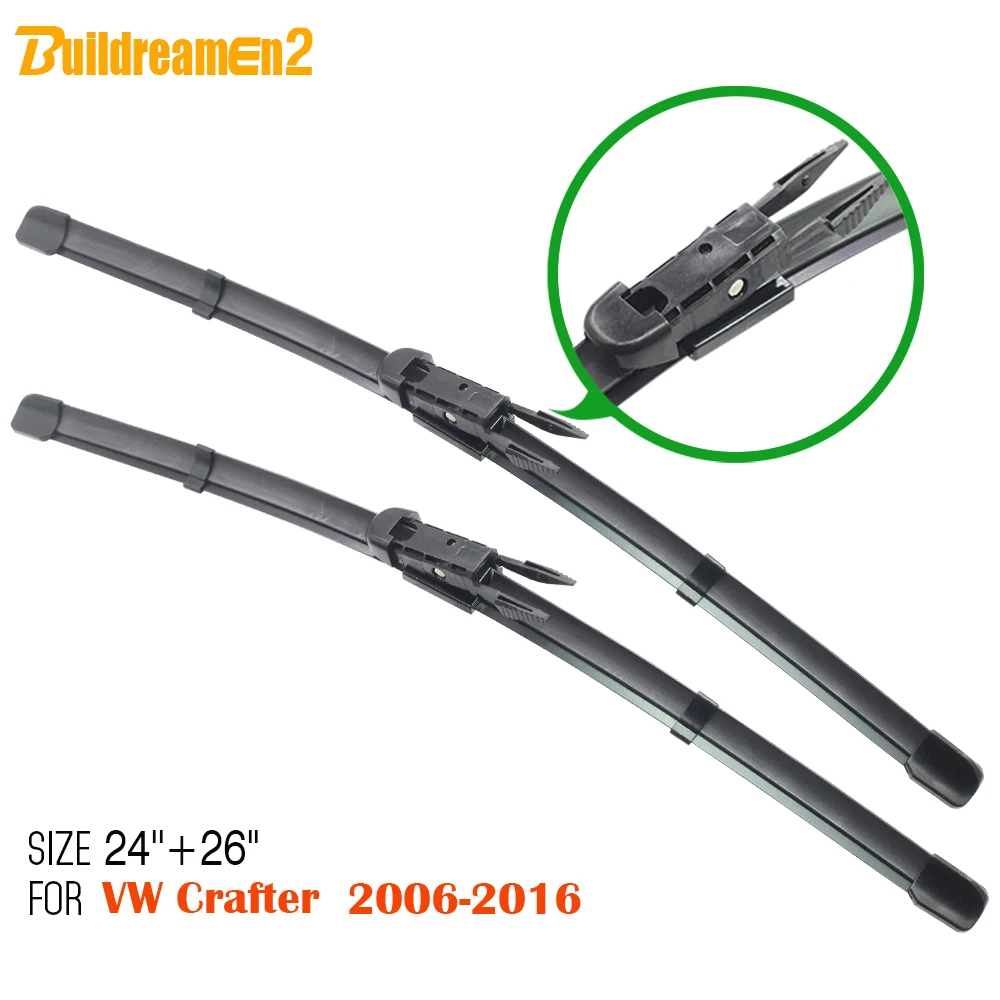 

Щетки стеклоочистителя Buildreamen2, 1 пара, автомобильные бескаркасные щетки стеклоочистителя для Volkswagen Crafter 2006-2016