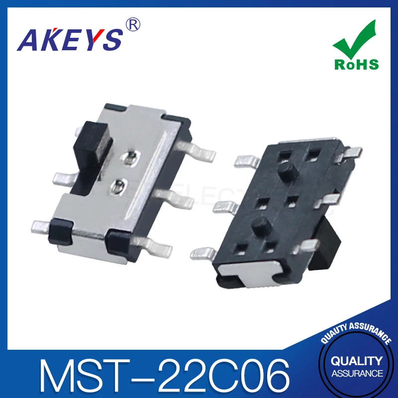 20PCS MST-22C06 G2 Smiling Face Switch with Point Six-legged Two-step Vertical Mini-dial Patch Post |
