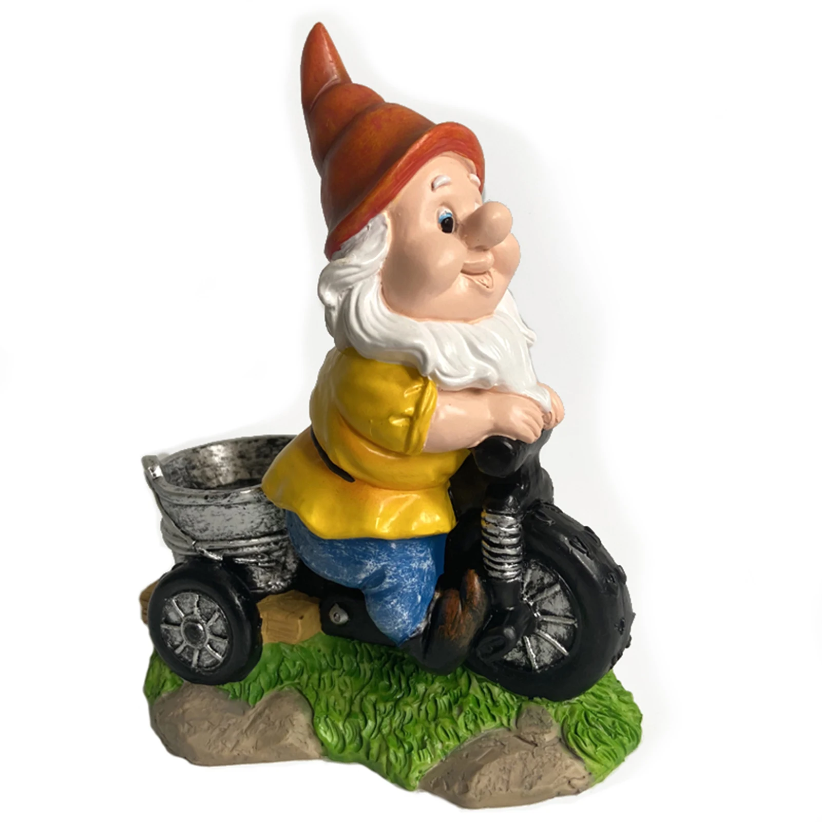 

Resin Dwarf Ormament Dwarf Riding a Tricycle Handicraft Garden Decoration Ormament for Indoor and Outdoor L66