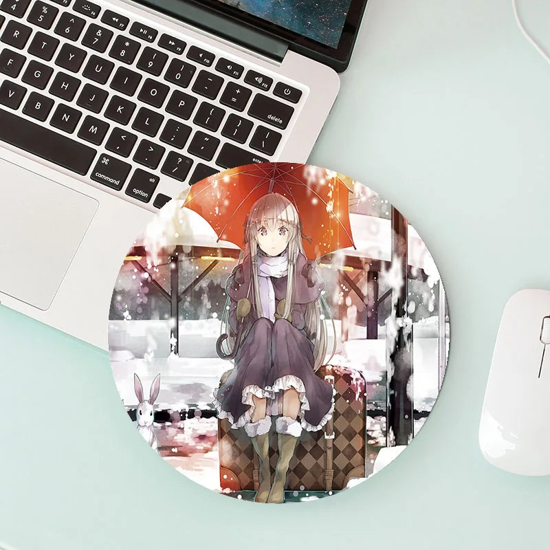 

Small Round Mouse Pad With Cartoon Pattern of YosugaNoSora Desk Protector Anime Mousepad Tiger Keyboard Gaming Accessories Diy
