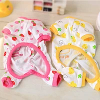 cute warm puppy pajamas pet dog soft apparel jumpsuit small cat cotton embroidery clothes