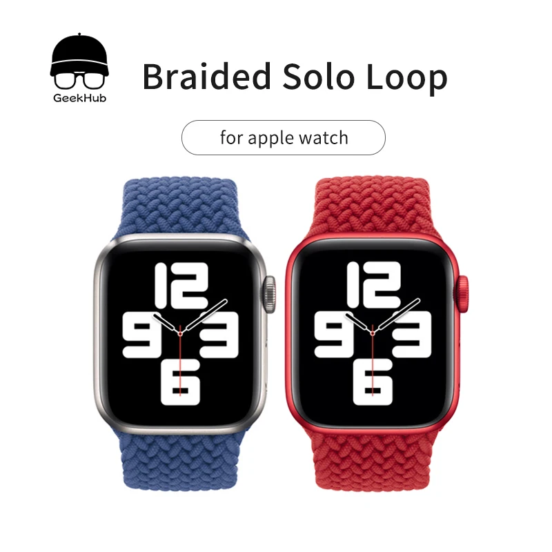 

High Quality Braided Solo Loop Band for Apple Watch 3 SE 6 38MM 40MM 42MM 44MM