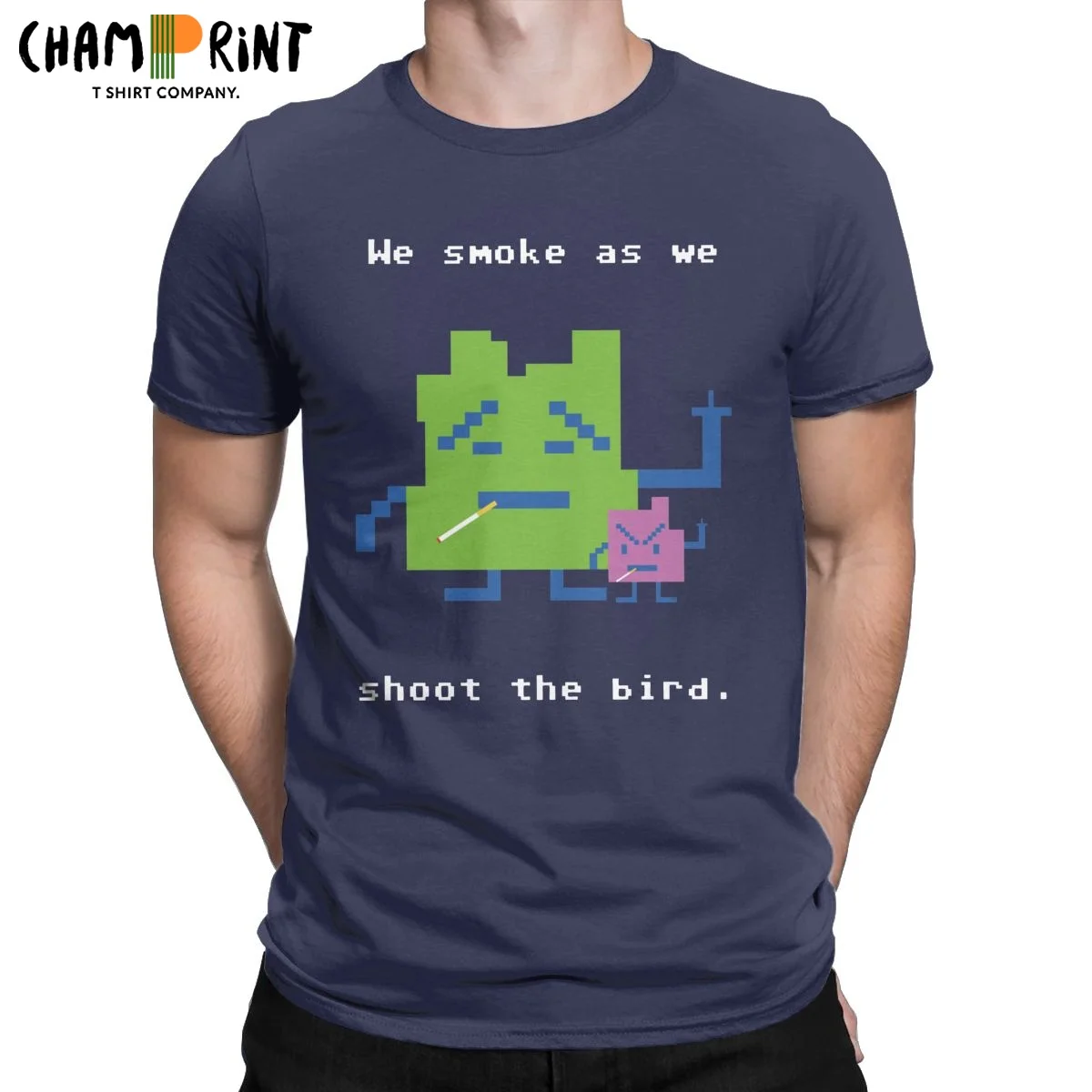

We Smoke Aqua Teen Hunger Force Pixel T-Shirt Men Crew Neck 100% Cotton T Shirts Short Sleeve Tee Shirt Plus Size Clothes