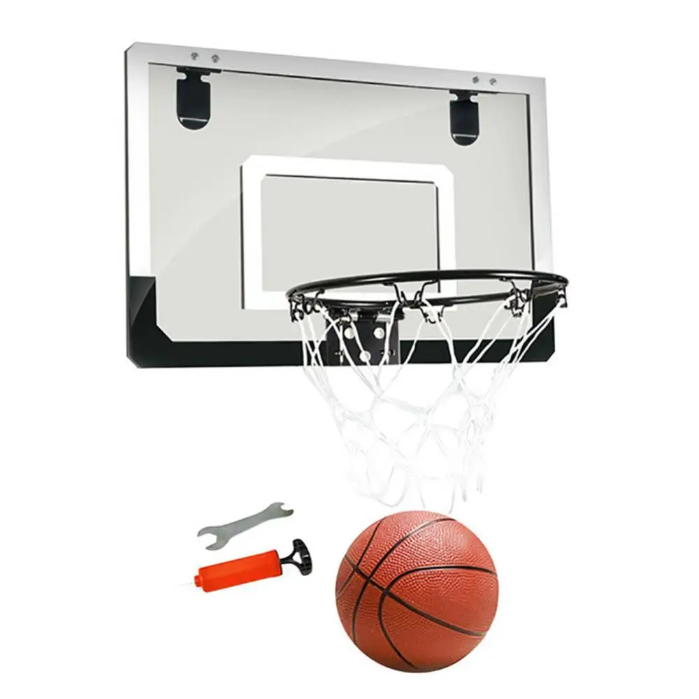 

Висячая баскетбольная обруч прозрачная баскетбольная обруч настенная мини баскетбольная сетка с шаровым насосом
