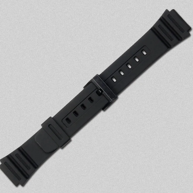 

Резиновые высококачественные ремешки для часов для Casio AE-1200 AE-1300 F-108 W800H, эластичный прочный матовый черный мягкий силиконовый ремешок
