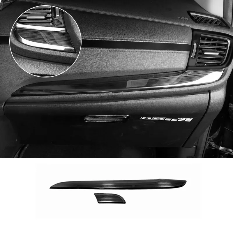 

For Honda CRV 2017 2018 2019 2020 CR-V Car Dashboard Decorative Strip Cover Trim Auto Stainless Steel Interior Accessories 2pcs