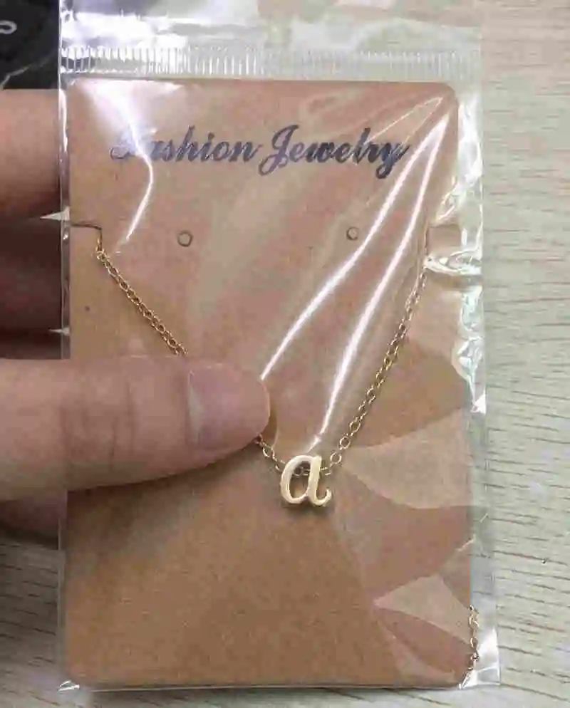 Ожерелье с буквами алфавита для женщин 8 мм маленький нижний корпус
