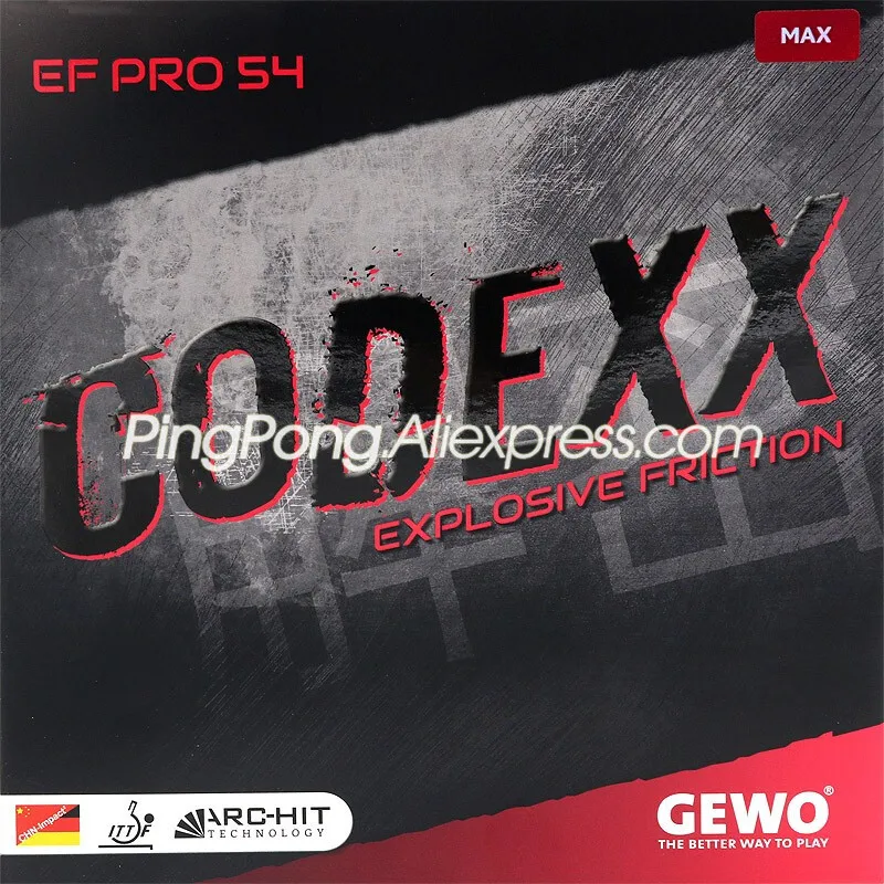 Резина для настольного тенниса GEWO CODEXX EF RPO 54 взрывчатая резина трения (Лев катман