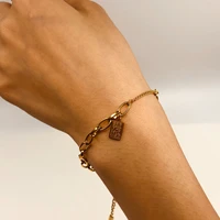 2021 new zodiac bracelet for women stainless steel 12 constellation sign leg anklet chain vintage bangle bracelet jewelry