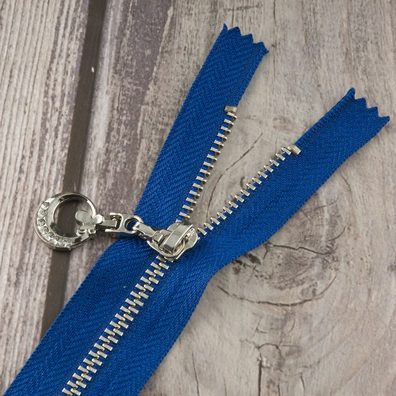 Blue ST Meetee, 3 шт., 11-25 см, 3#, металлическая молния, закрытый конец, золото, серебро, зуб, луна, тяга, молния, замок, сделай сам, сумка, одежда, Швейные аксессуары, ZA005 - Цвет: Blue ST