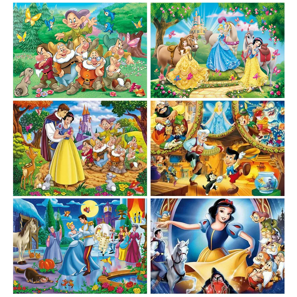 

Серия Disney Family 5D алмазная живопись «сделай сам», вышивка крестиком, Сказочный персонаж принцессы, круглая Алмазная вышивка, мультяшный Декор