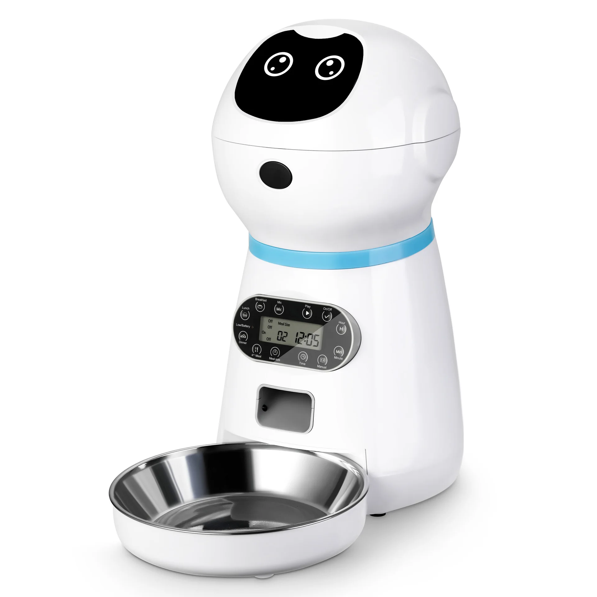 

Automatic Pet Feeder 118oz/3.5L Smart Food Dispenser for Cats and Dogs Portion Control Voice Recorder Programmable Timer