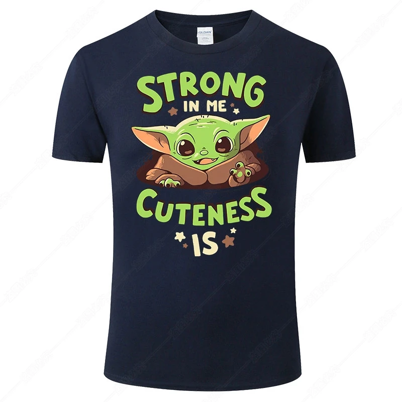Новинка 2021 летняя хлопковая детская футболка Yoda для мужчин и женщин Повседневная