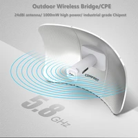 comfast cf e317a 5 8g 10km 224dbi wireless bridge outdoor 300mbps router wifi repeater extender signal booster cpe router ip65