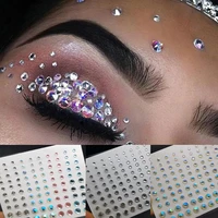 eyeshadow stickers nail stickers self adhesive face jewels body brow makeup face tattoo 3d diamond decor diy beauty rhinestones