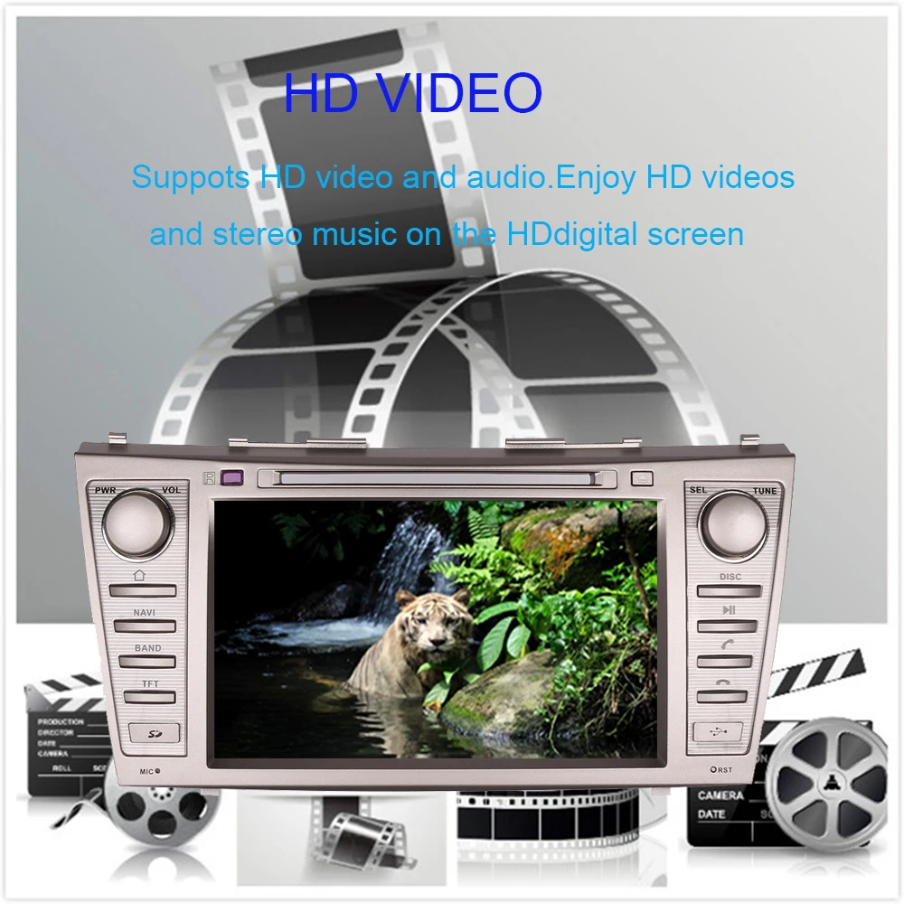 2 Din 1024*600 8 ядер Android 9 0 автомобильное радио для Toyota Camry 2006 2007 2008 2009 2010 2011