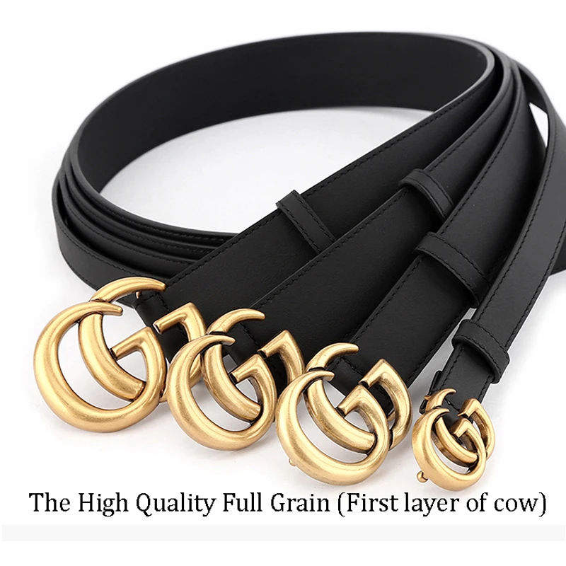 

Fashion Cinturones Para Mujer Gg Belt for Women Luxury Designer Brand Genuie Leather Ladies Jeans Four Widths Black Waistband