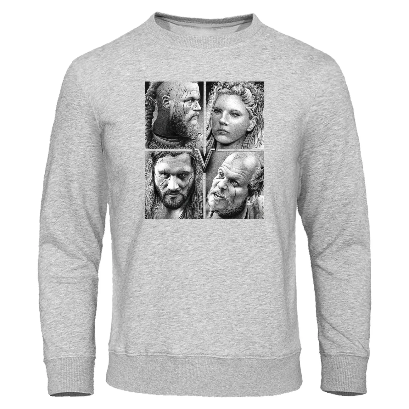 Осень Зима толстовка с капюшоном Vikings пуловер хип хоп бренд Горячая ТВ шоу Viking