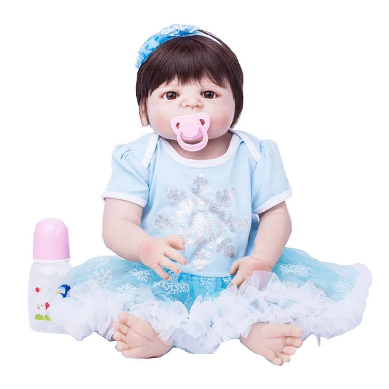 Полноразмерная силиконовая кукла реборн 55 см игрушка-принцесса Реборн подарок