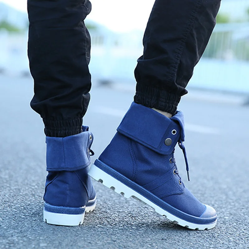 2020 Fashion Men Boots Canvas Shoes Breathable High top Desert Ankle Male Brand Footwear Black Army Green LN005 | Обувь